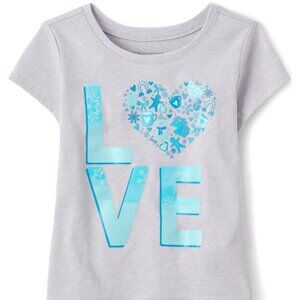 The Children’s Place Toddler Girls Love Graphic Tee - S/D Ice Cave Size 3T NWT